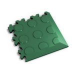 PVC hoek green coins MeneerTegel PVC en rubber vloer tegels