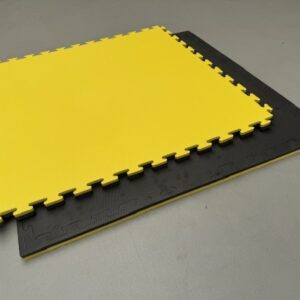 Tatami PREMIUM EVA Foam | Vechtsportmat 100x100x2,6cm | Zwart-Geel