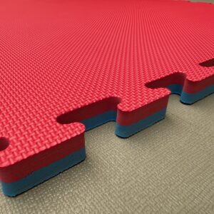 Tatami PREMIUM EVA Foam | Vechtsportmat 100x100x2,6cm | Rood-Blauw - Afbeelding 11