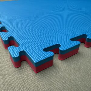 Tatami PREMIUM EVA Foam | Vechtsportmat 100x100x2,6cm | Rood-Blauw - Afbeelding 2