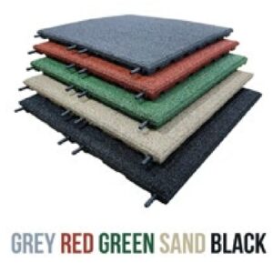 RUBBER TEGELS 50x50x3cm PEN & GAT (MET NOP) ZWART - Afbeelding 6